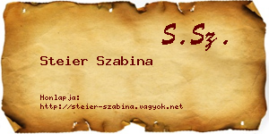 Steier Szabina névjegykártya
